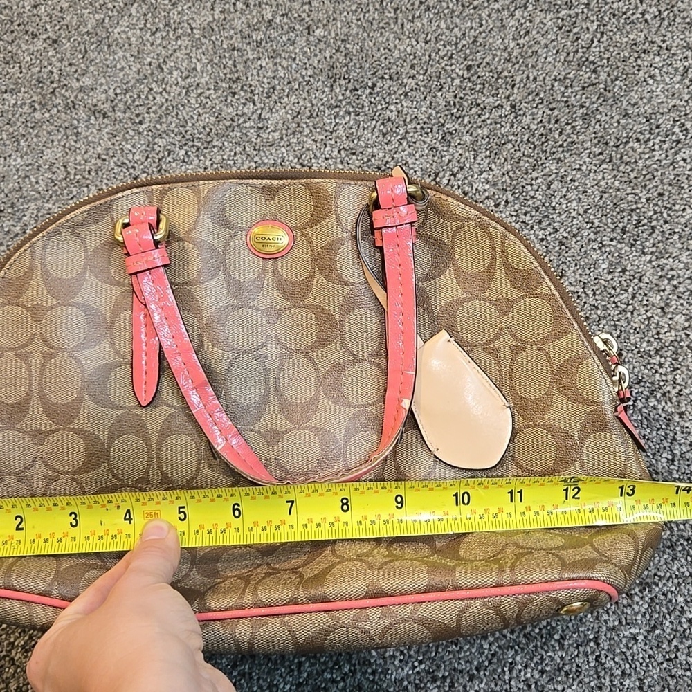Coach Women Peyton Signature Cora Logo Domed Satchel F24606 - Picture 9 of 12